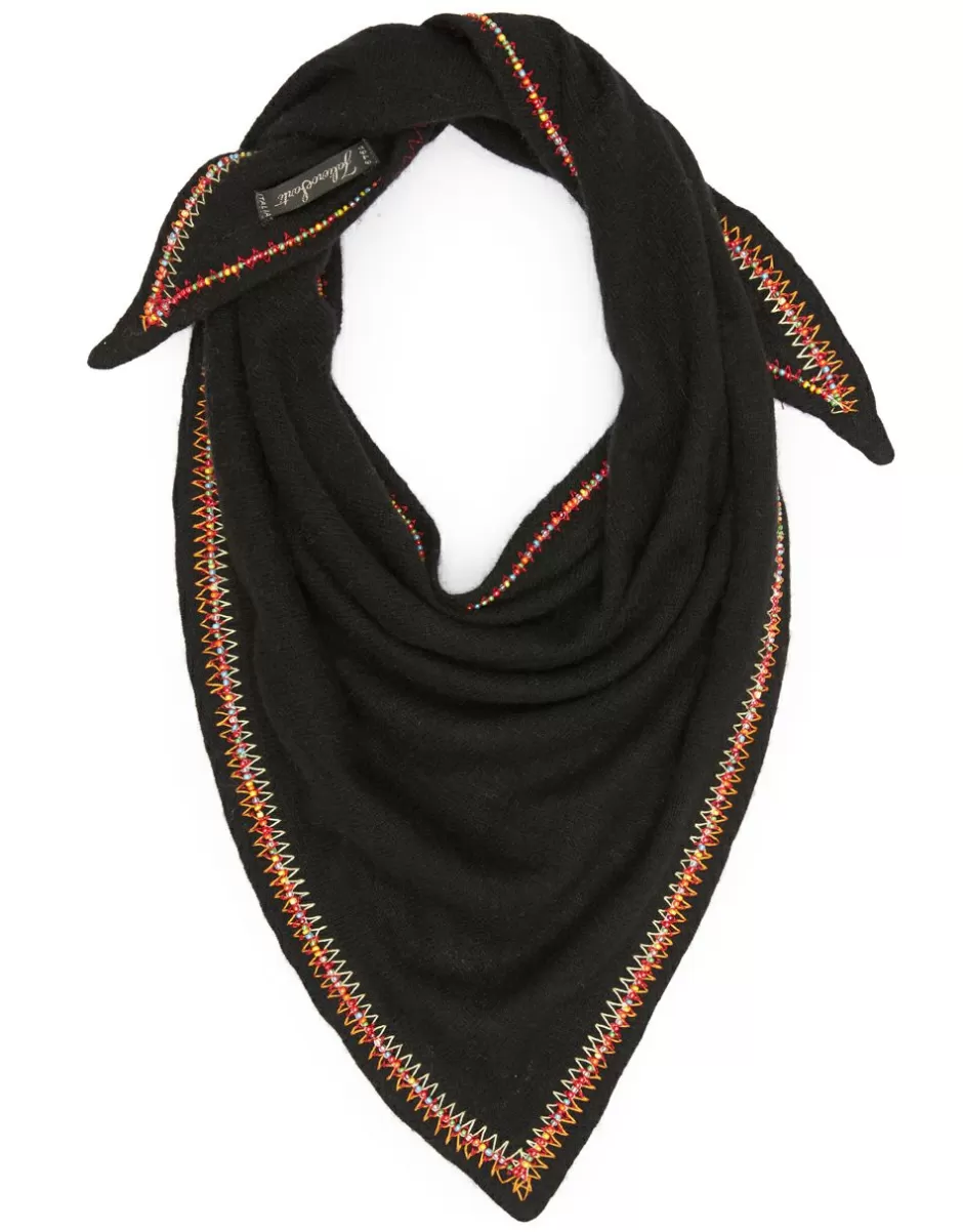 Women Faliero Sarti Women's Scarves<Cashmere Bandana With Beads | Perlina