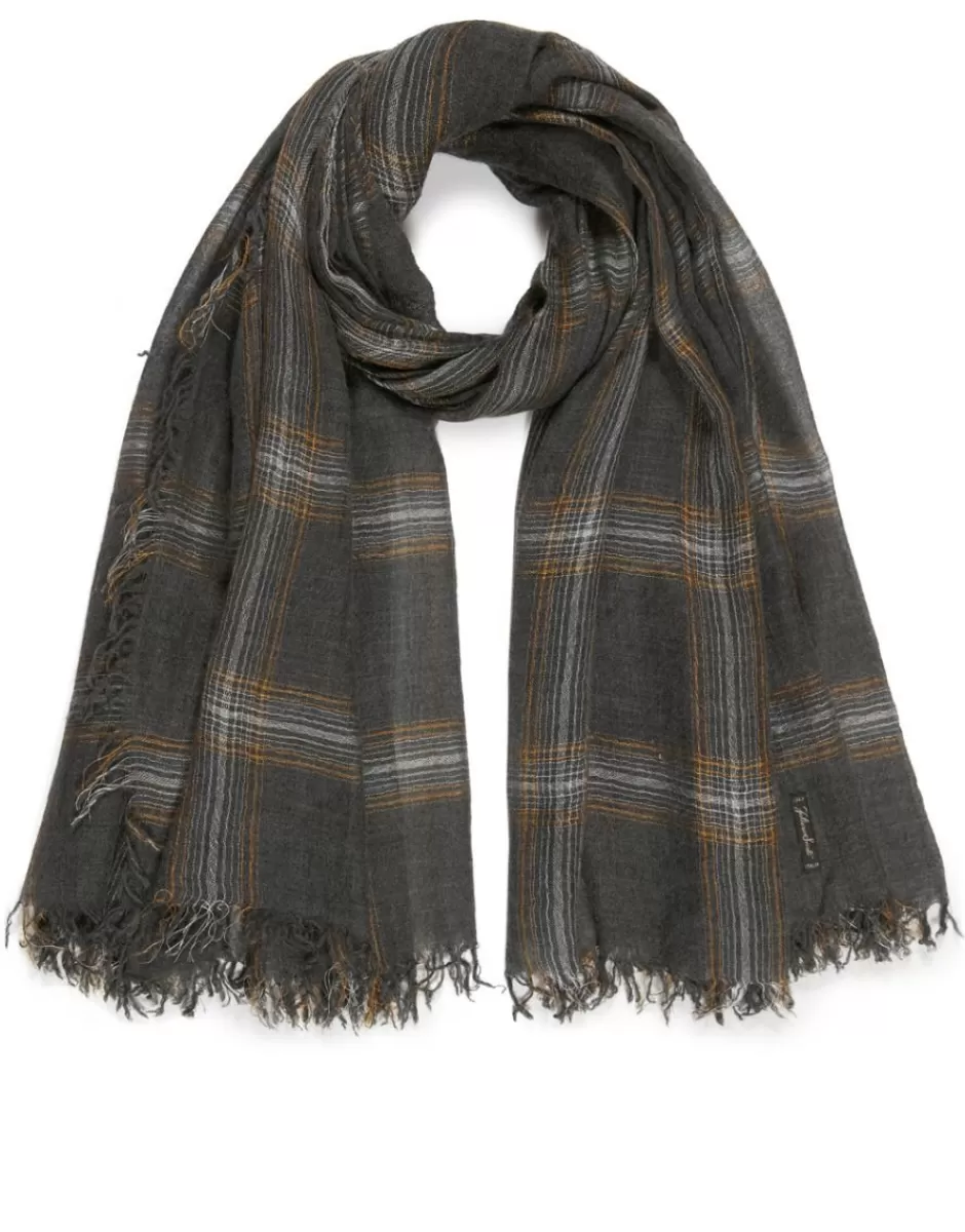 Women Faliero Sarti Women's Scarves<Checked Pattern Oversize Cashmere And Silk Scarf | Ziva