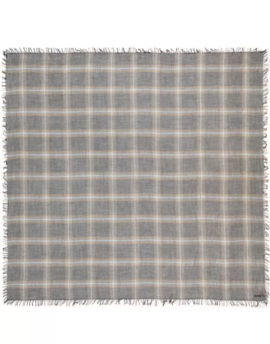 Women Faliero Sarti Women's Scarves<Checked Pattern Oversize Cashmere And Silk Scarf | Ziva