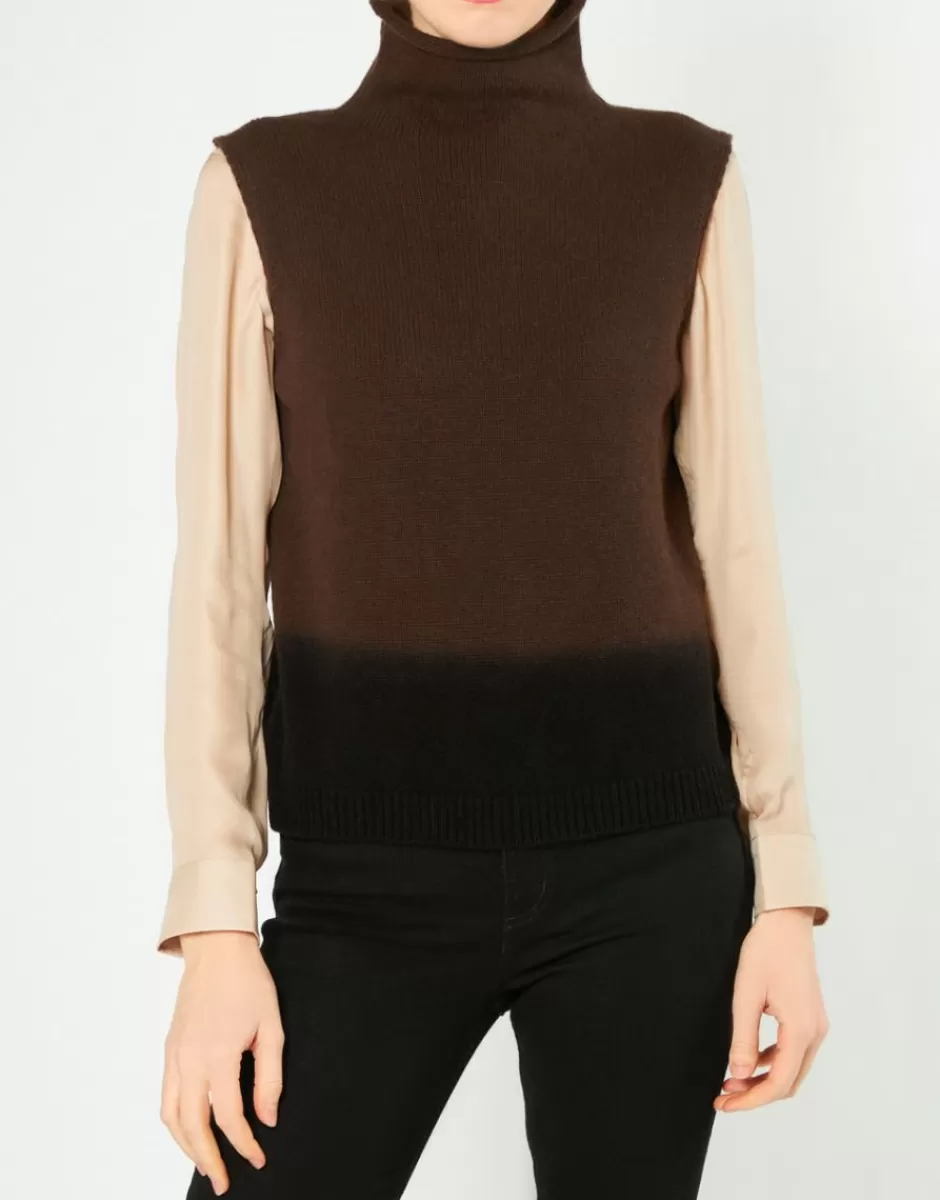 Women Faliero Sarti Gilet Monica Sarti<Color-Shaded Vest In Cashmere And Wool | Eliana