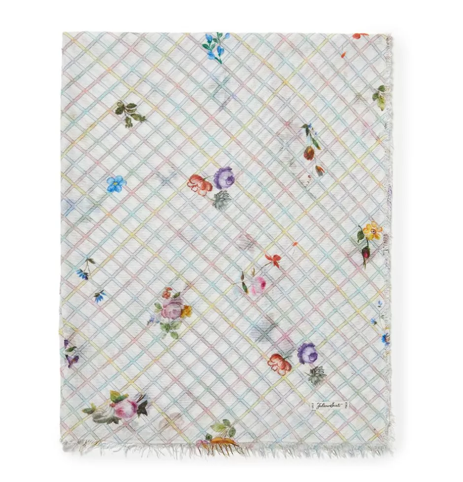 Women Faliero Sarti Women's Scarves<Floral Print Scarf In Modal Viscose And Cashmere Blend | Martin