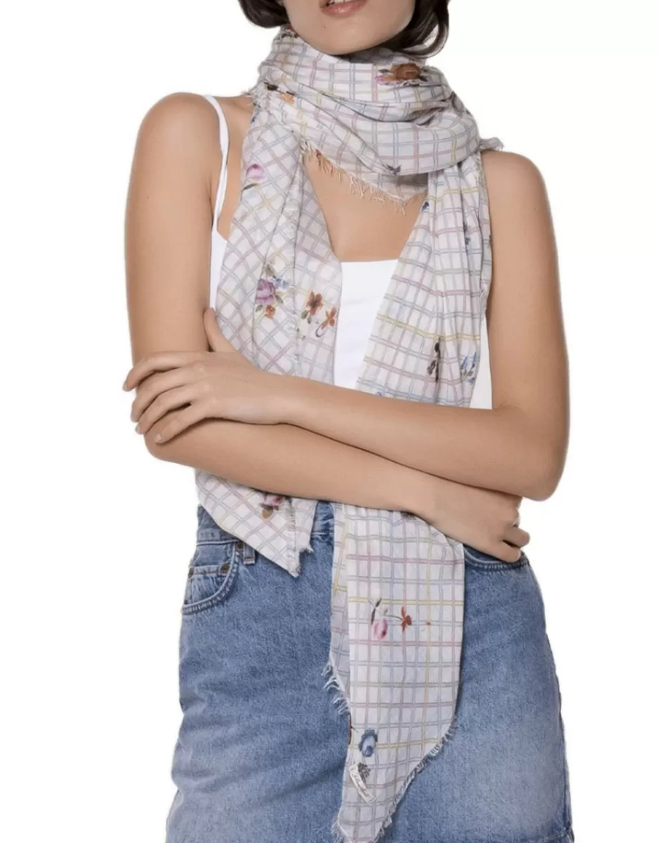 Women Faliero Sarti Women's Scarves<Floral Print Scarf In Modal Viscose And Cashmere Blend | Martin