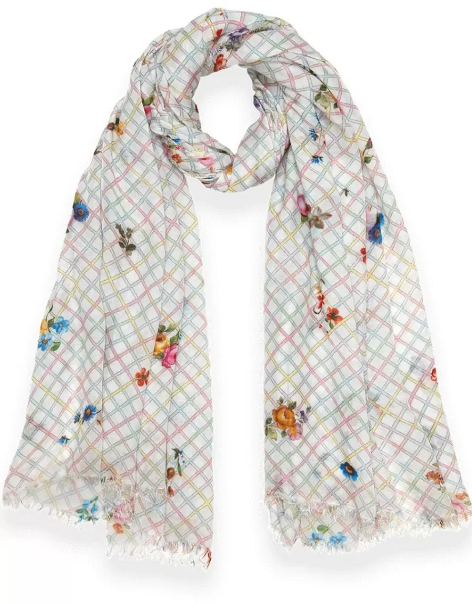 Women Faliero Sarti Women's Scarves<Floral Print Scarf In Modal Viscose And Cashmere Blend | Martin