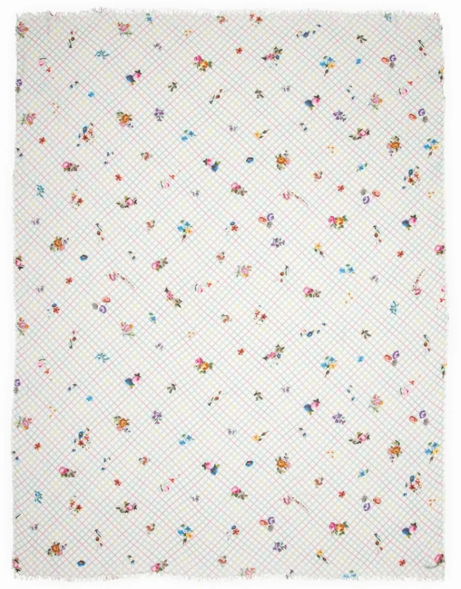 Women Faliero Sarti Women's Scarves<Floral Print Scarf In Modal Viscose And Cashmere Blend | Martin