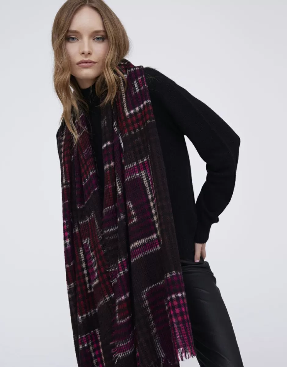 Women Faliero Sarti Women's Scarves<Geometric Stole In Virgin Wool, Cashmere And Silk Blend | Persy