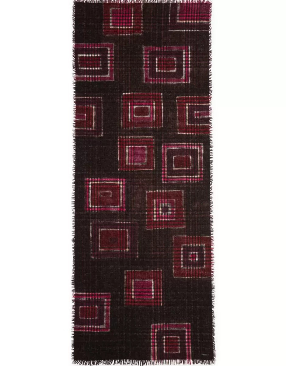 Women Faliero Sarti Women's Scarves<Geometric Stole In Virgin Wool, Cashmere And Silk Blend | Persy