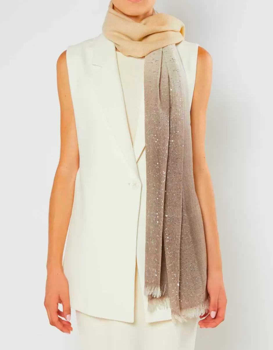 Women Faliero Sarti Women's Scarves<Gradient Colored Stole In Virgin Wool And Silk | Dania