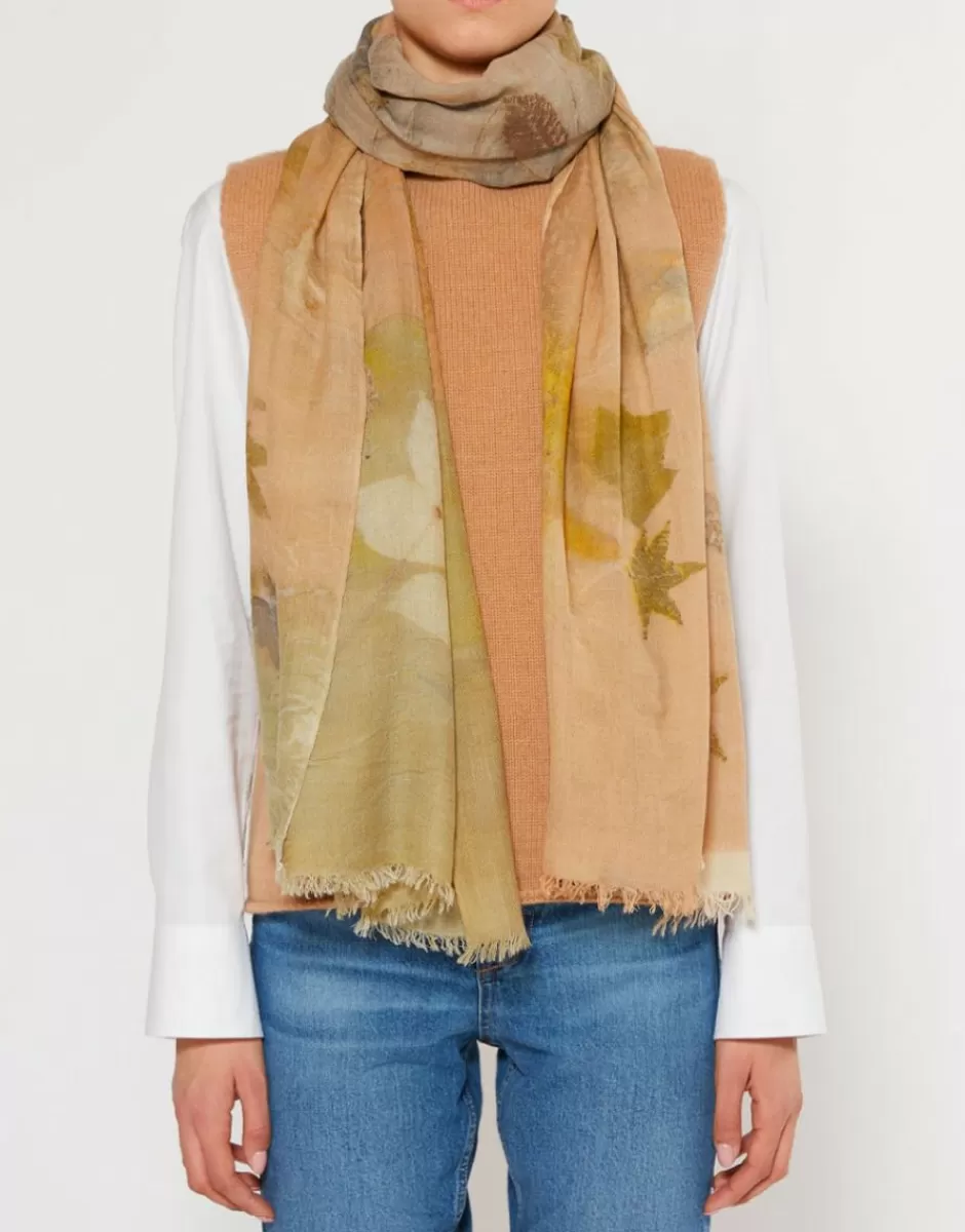 Women Faliero Sarti Women's Scarves<Handcrafted Wool And Silk Stole With Floral Print | Hella N