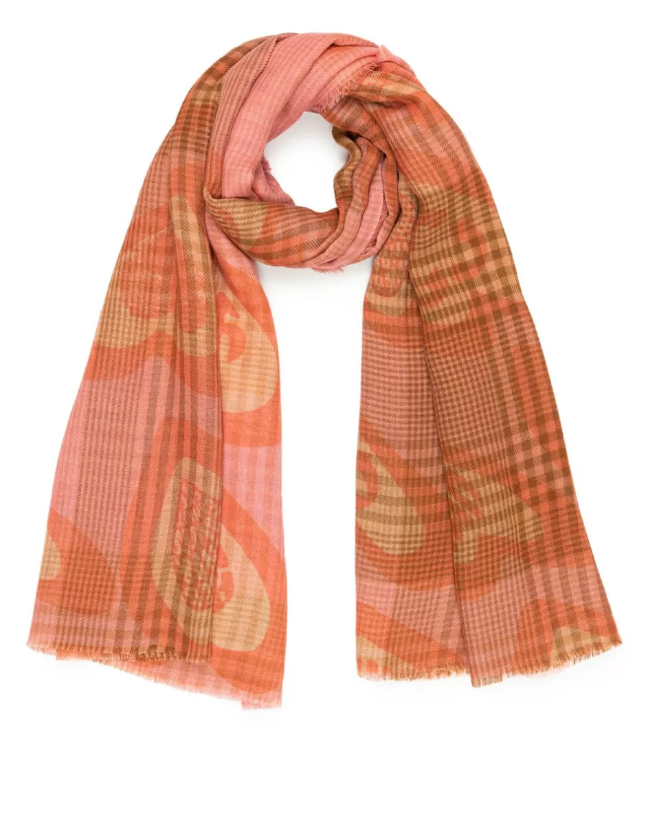 Women Faliero Sarti Women's Scarves<Heart Print Scarf | Cuoricioso