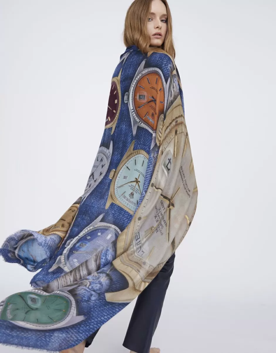 Men Faliero Sarti Men's Scarves<L'O Printed Stole | Collection