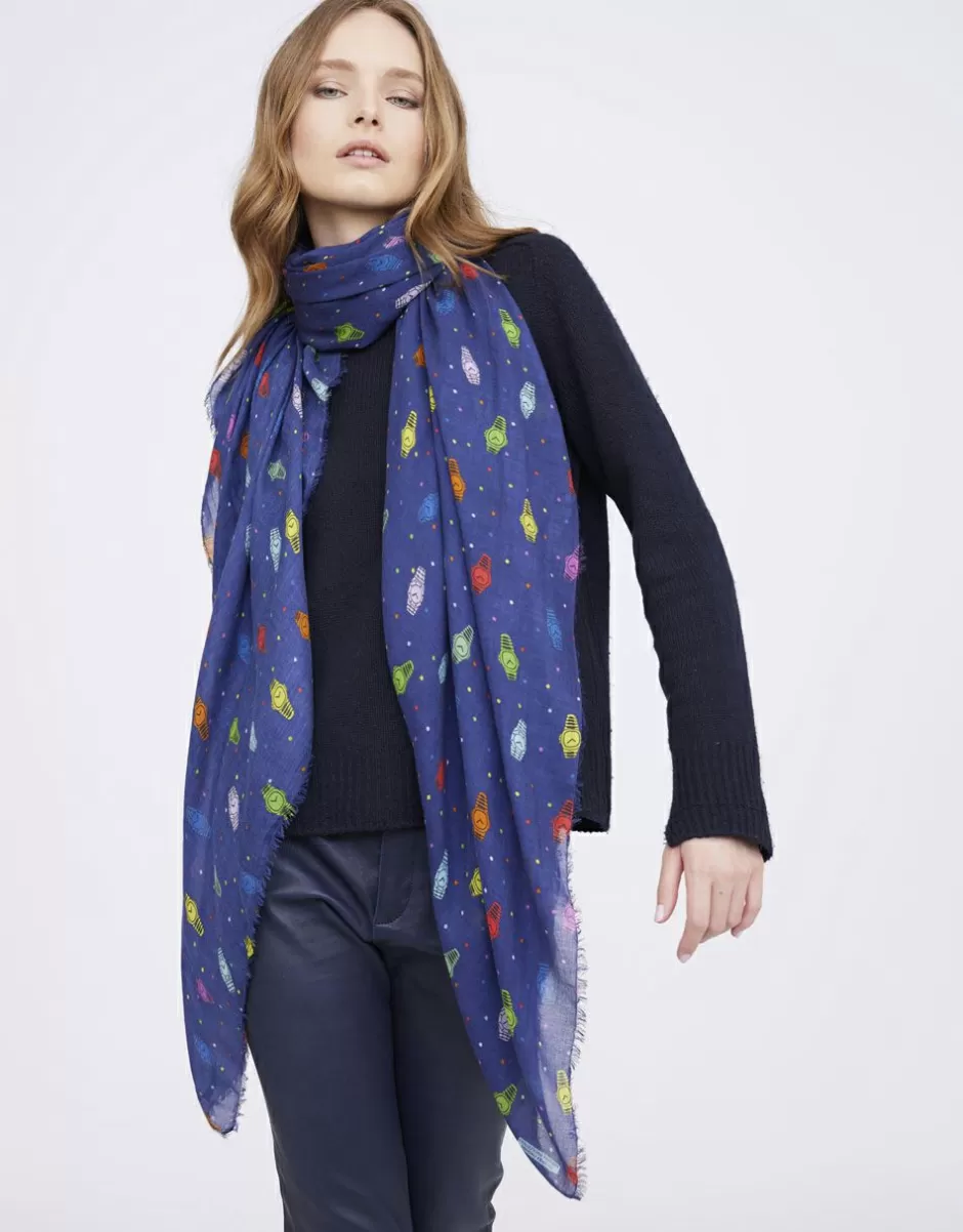 Men Faliero Sarti Men's Scarves<L'O Printed Stole | Color Watch