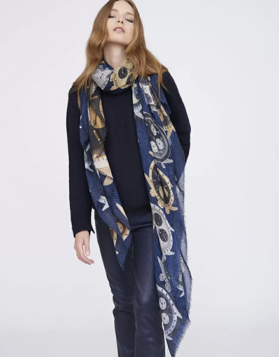 Men Faliero Sarti Men's Scarves<L'O Printed Stole | Hour