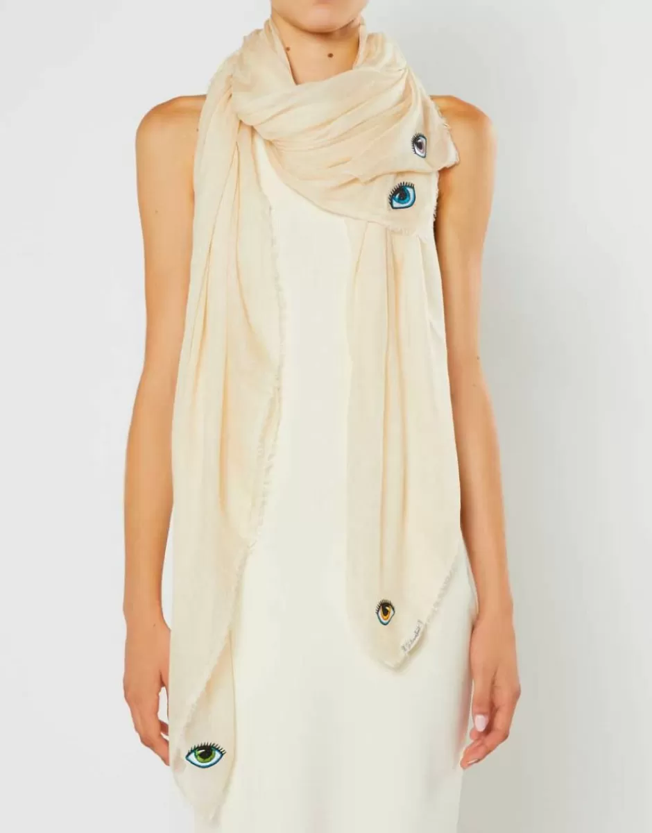 Women Faliero Sarti Women's Scarves<Modal And Cashmere Blend Scarf With Details | Rimmel