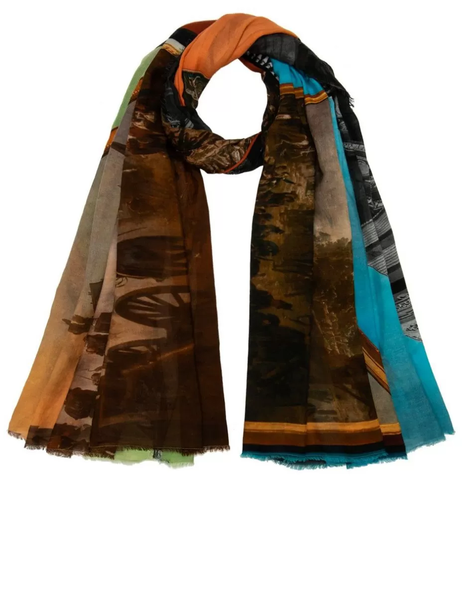Women Faliero Sarti Women's Scarves<Modal And Cotton Blend Scarf | Museo Del Risorgimento A Torino
