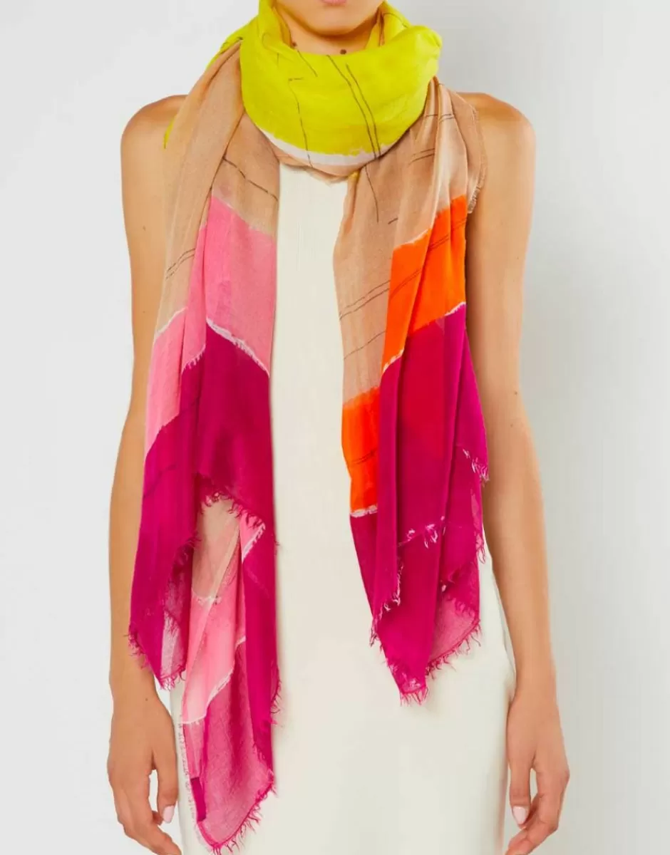 Women Faliero Sarti Women's Scarves<Modal And Silk Printed Scarf | Lapis