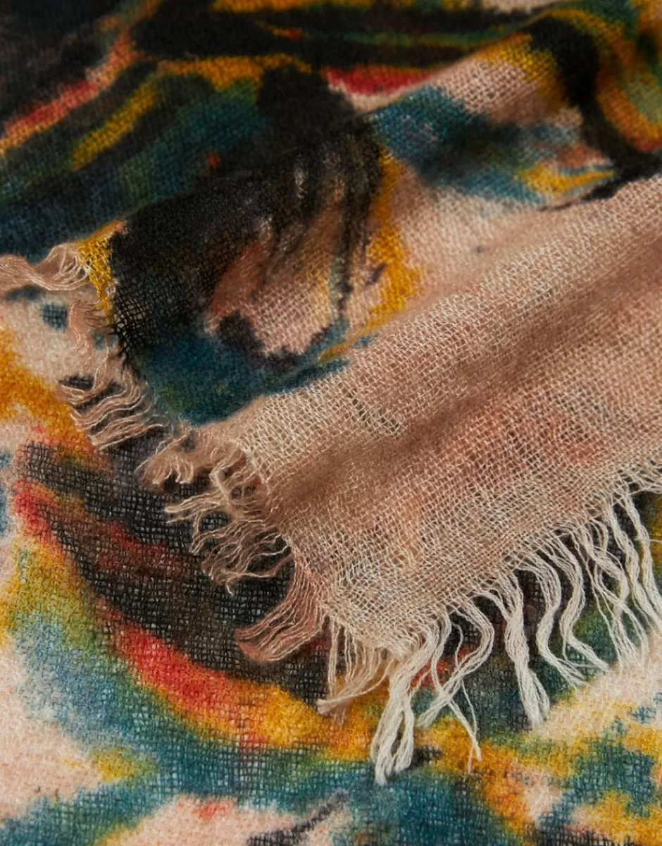 Women Faliero Sarti Women's Scarves<Oversize Square Scarf With Floral Print | Karen