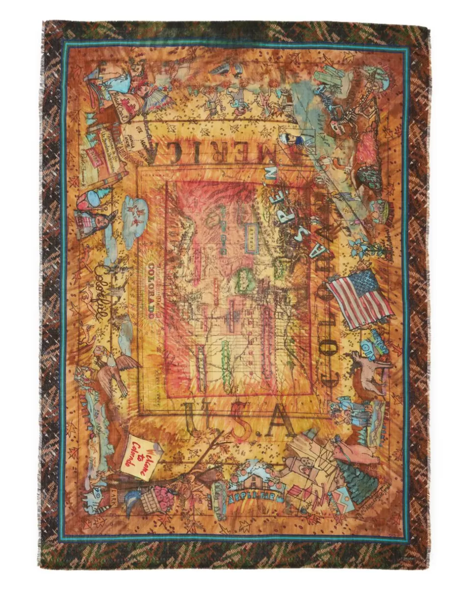 Women Faliero Sarti Women's Scarves<Paolo Fiumi Printed Scarf | Little Colorado