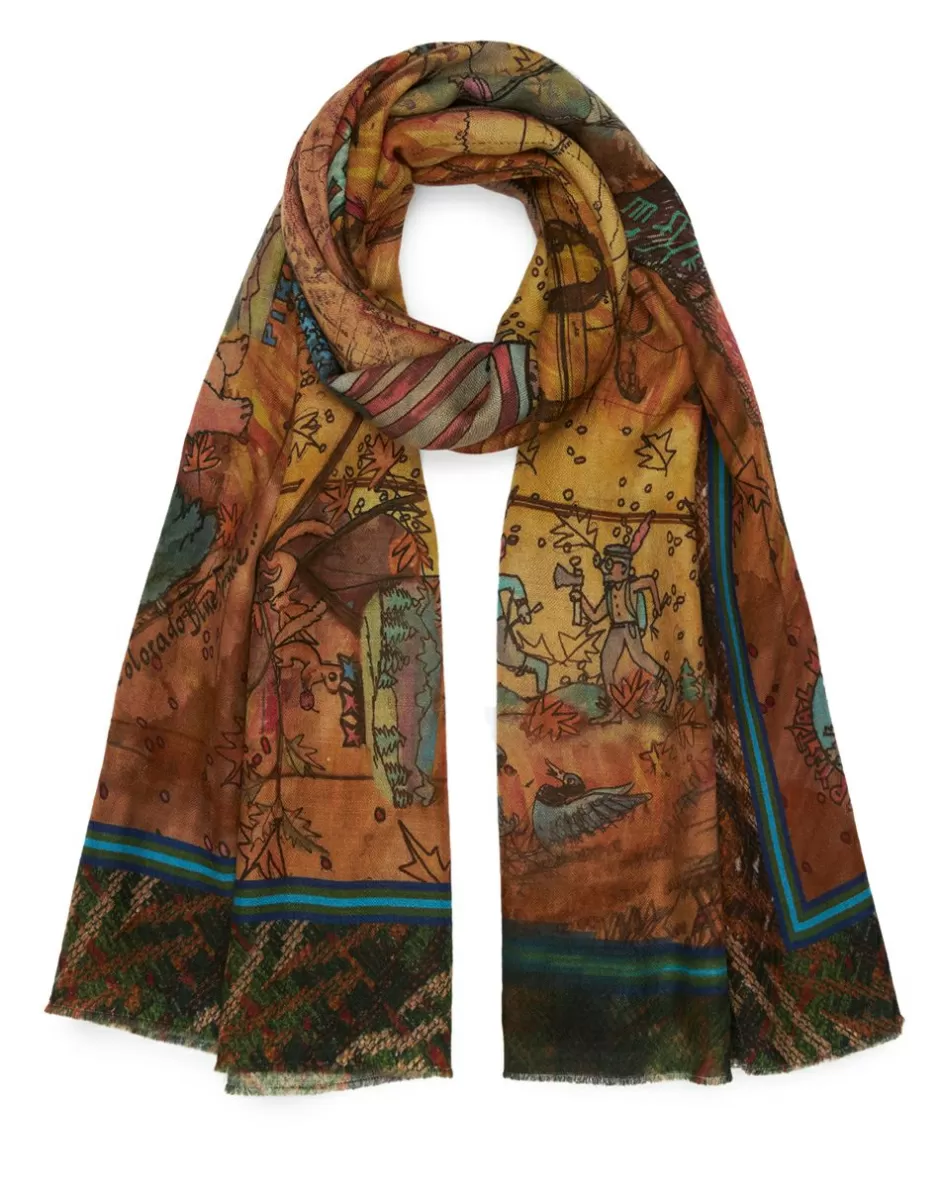 Women Faliero Sarti Women's Scarves<Paolo Fiumi Printed Scarf | Little Colorado