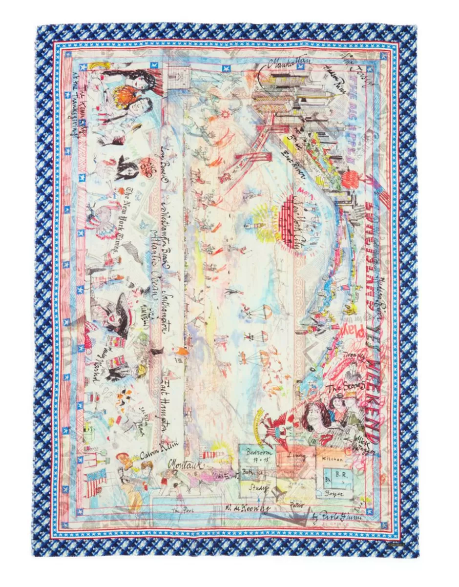 Women Faliero Sarti Women's Scarves<Paolo Fiumi Printed Scarf | Mini Long Island