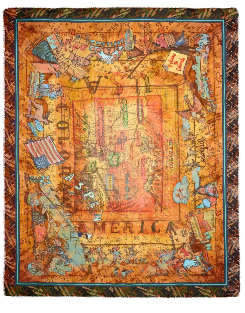 Women Faliero Sarti Women's Scarves<Paolo Fiumi Printed Stole | Colorado