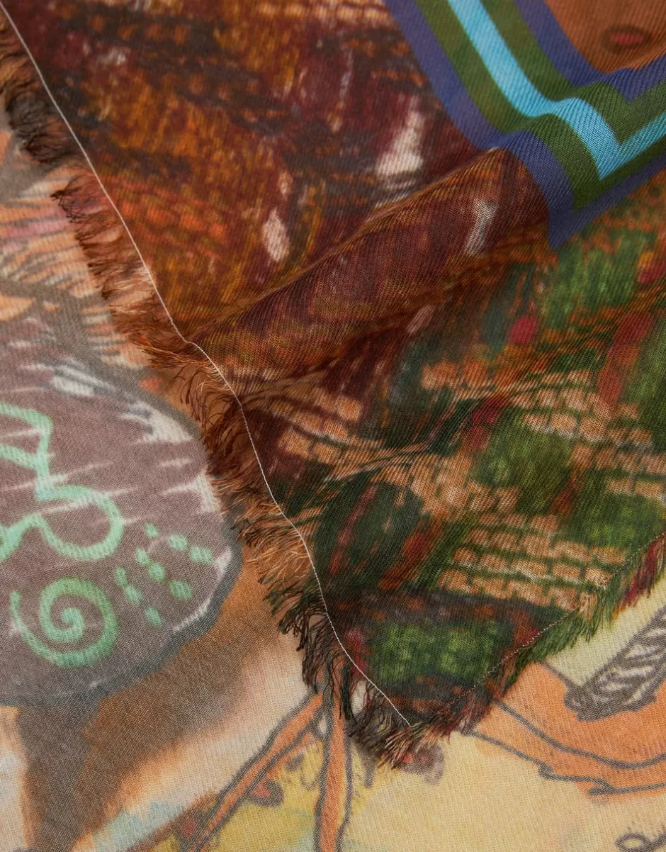 Women Faliero Sarti Women's Scarves<Paolo Fiumi Printed Stole | Colorado