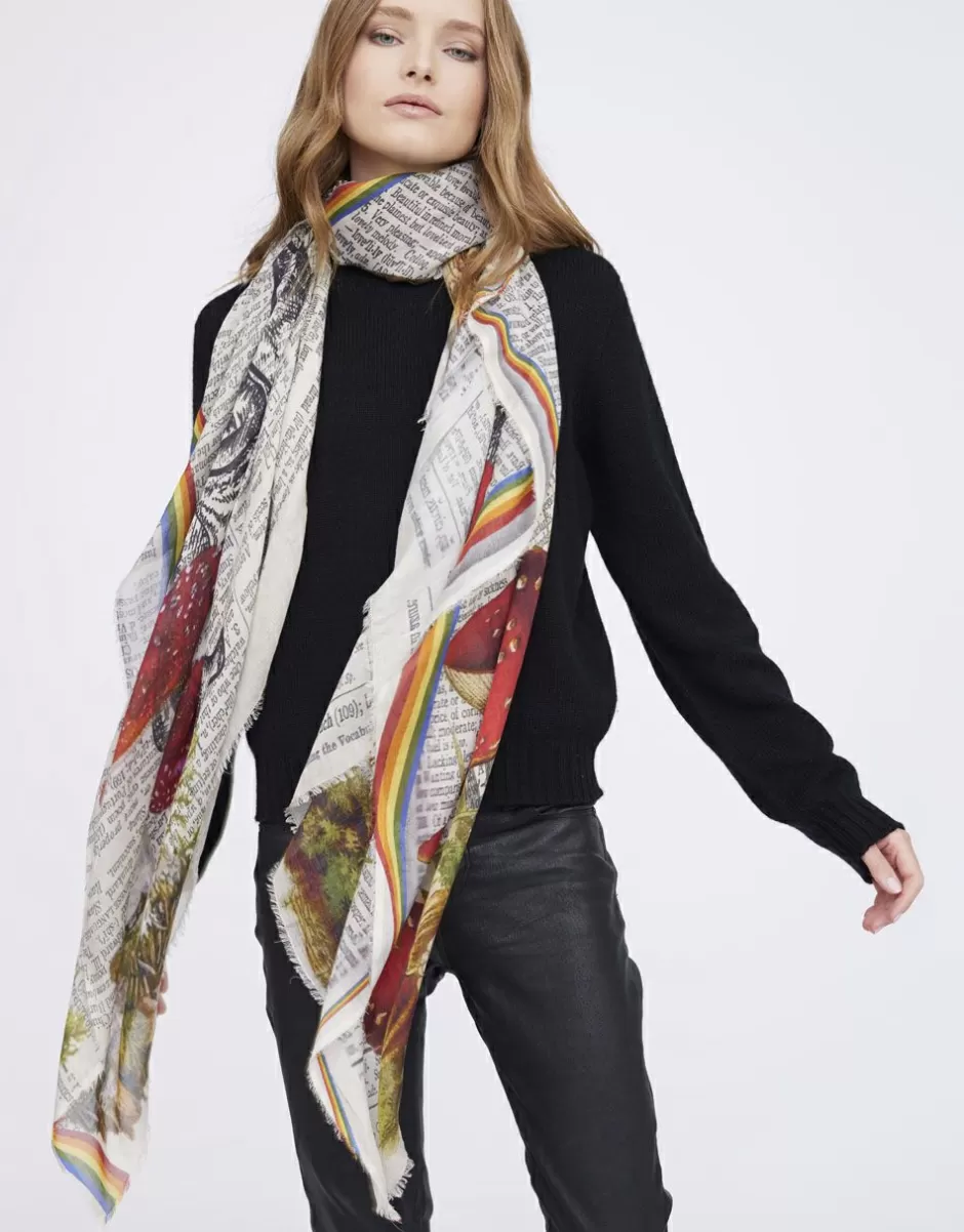 Women Faliero Sarti Women's Scarves<Printed Modal And Silk Stole | Heart