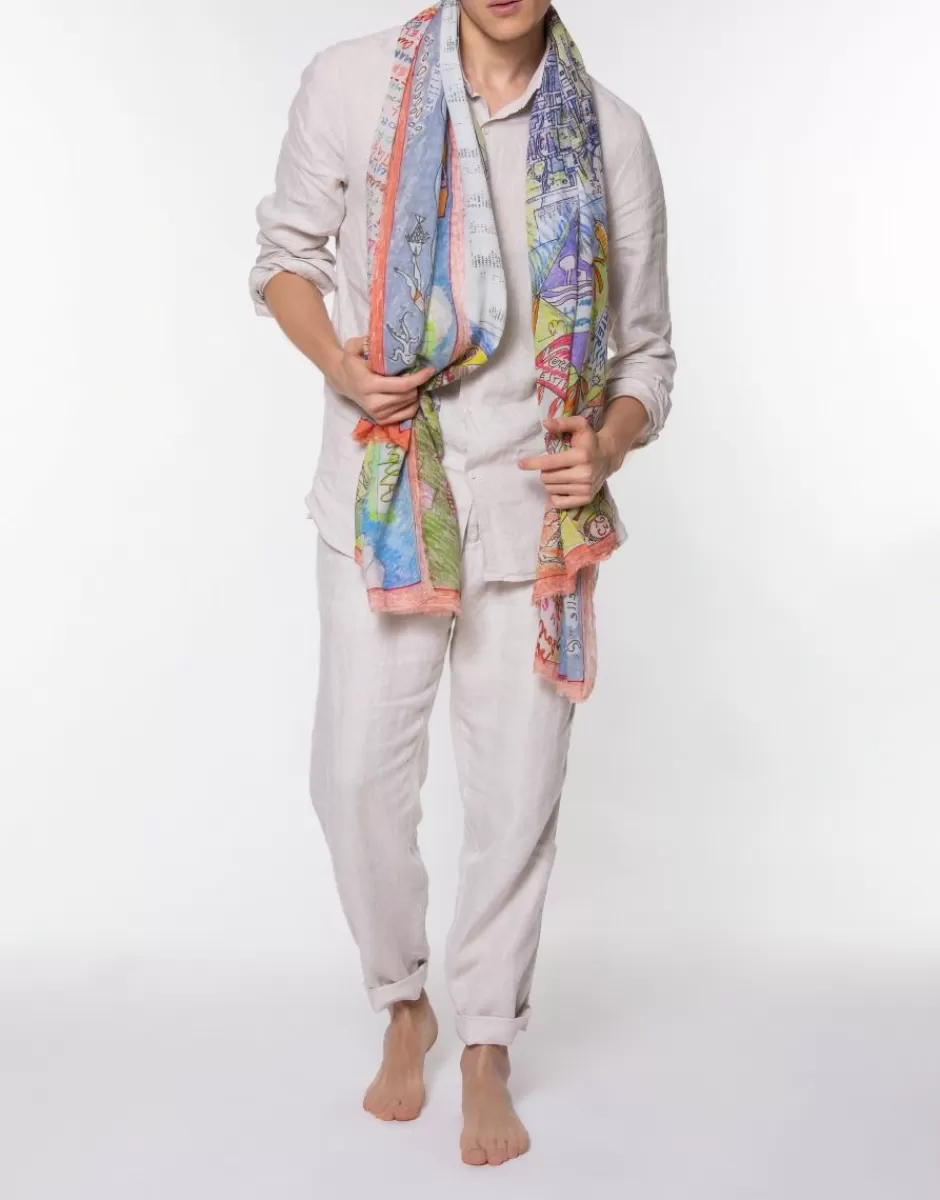 Women Faliero Sarti Women's Scarves<Printed Modal Cotton And Cashmere Scarf | Forte Dei Marmi (2022 Edition)