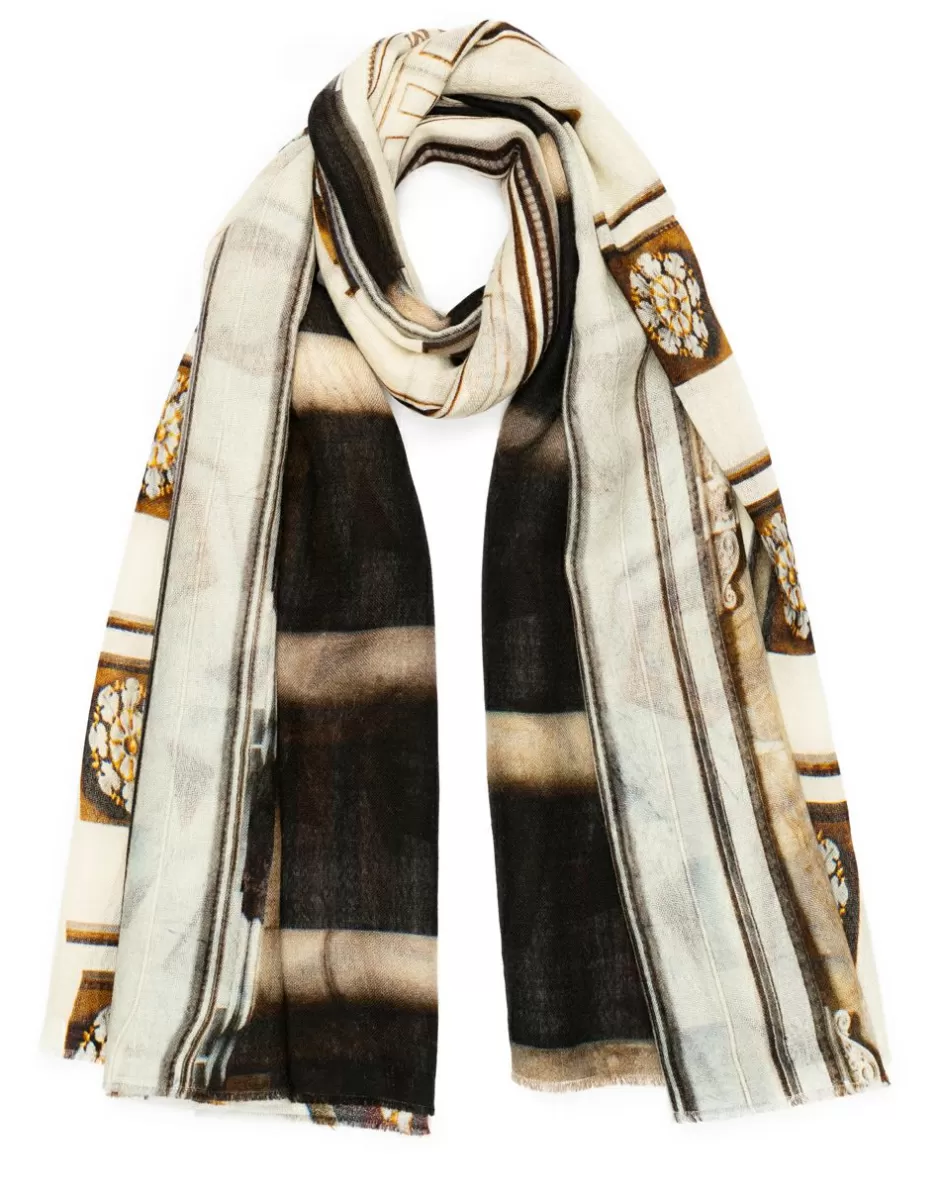 Men Faliero Sarti Men's Scarves<Printed Scarf In Collaboration With Massimo Listri | Befreiungshalle