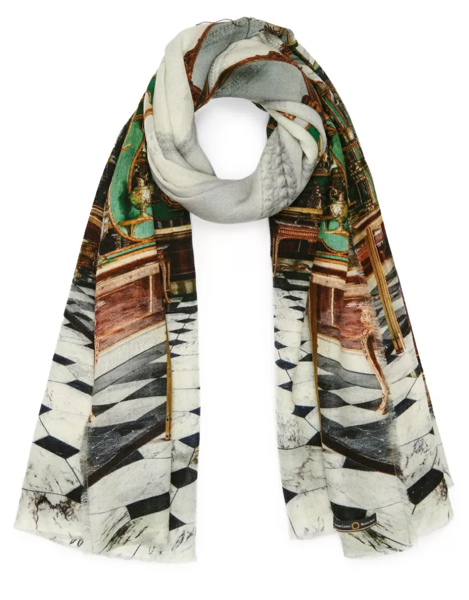 Women Faliero Sarti Women's Scarves<Printed Scarf In Collaboration With Massimo Listri | Little Grotta Verde
