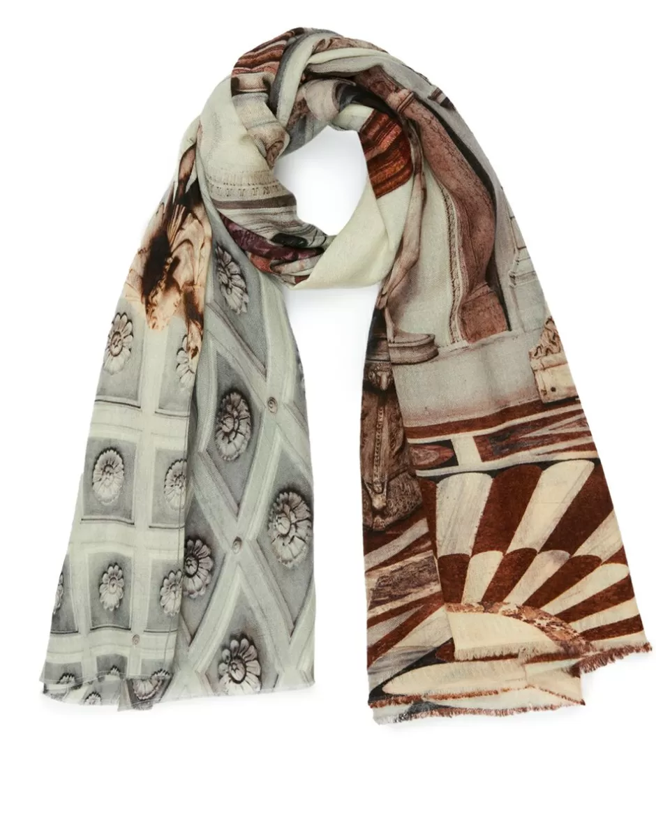 Women Faliero Sarti Women's Scarves<Printed Scarf In Collaboration With Massimo Listri | Mini Palazzo Grimani