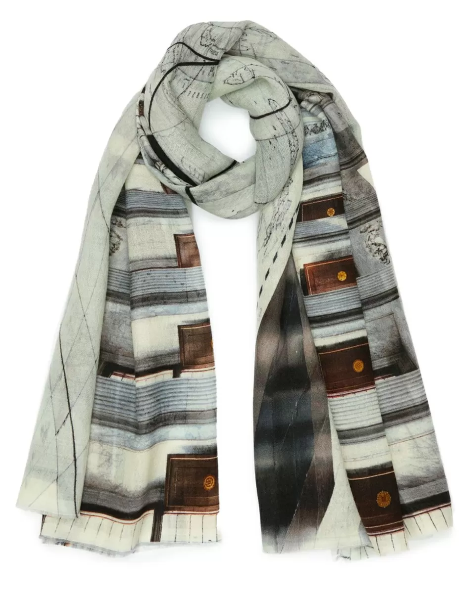 Women Faliero Sarti Women's Scarves<Printed Scarf In Collaboration With Massimo Listri | Mini Palazzo Reale