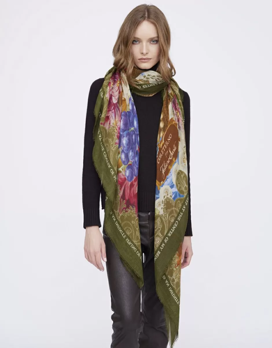 Women Faliero Sarti Women's Scarves<Printed Stole In Collaboration With Coreterno | Florilegi