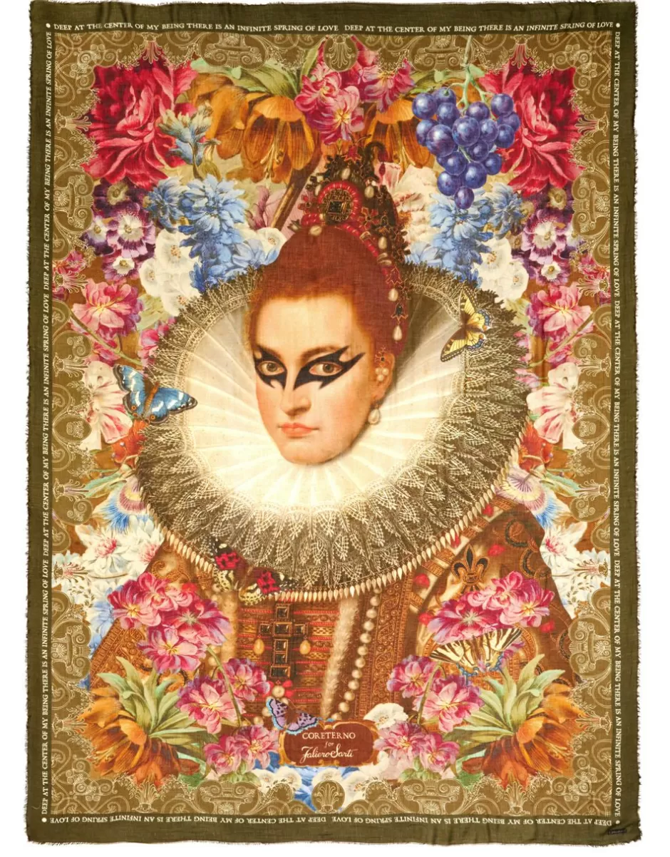 Women Faliero Sarti Women's Scarves<Printed Stole In Collaboration With Coreterno | Florilegi