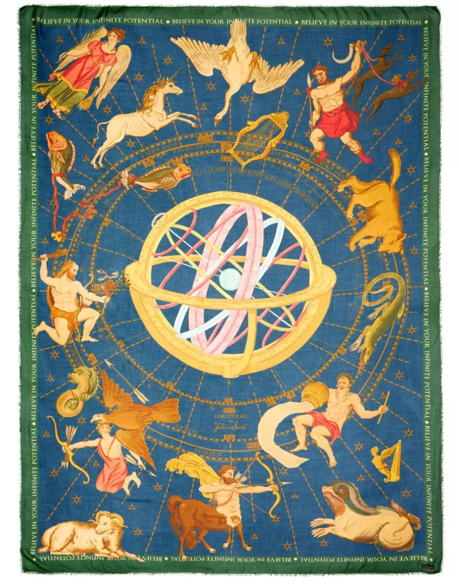 Men Faliero Sarti Men's Scarves<Printed Stole In Collaboration With Coreterno | Zodiac