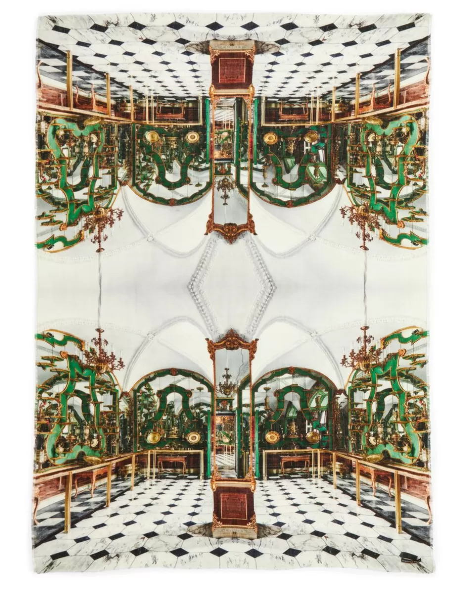 Women Faliero Sarti Women's Scarves<Printed Stole In Collaboration With Massimo Listri | Big Grotta Verde