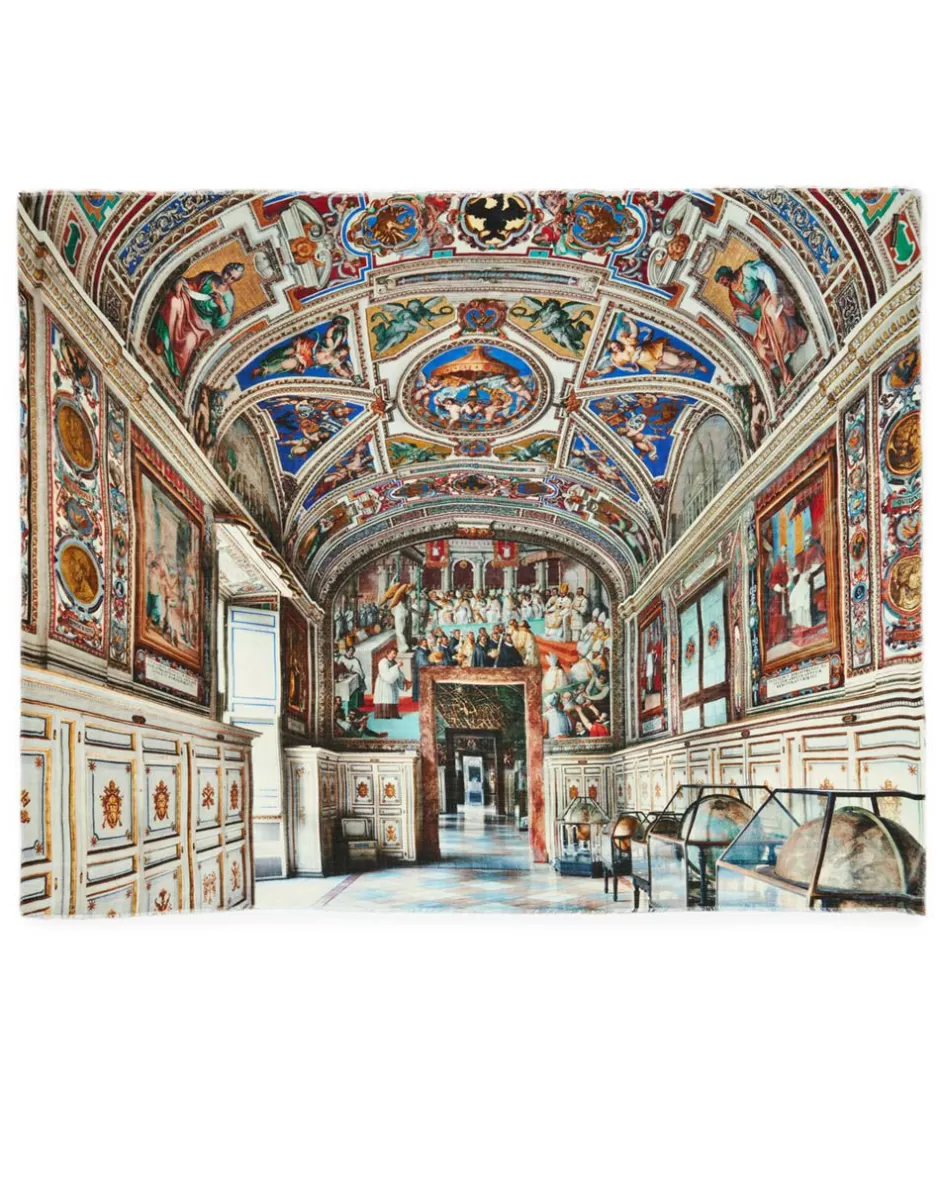 Women Faliero Sarti Women's Scarves<Printed Stole In Collaboration With Massimo Listri | Mini Biblioteca Apostolica