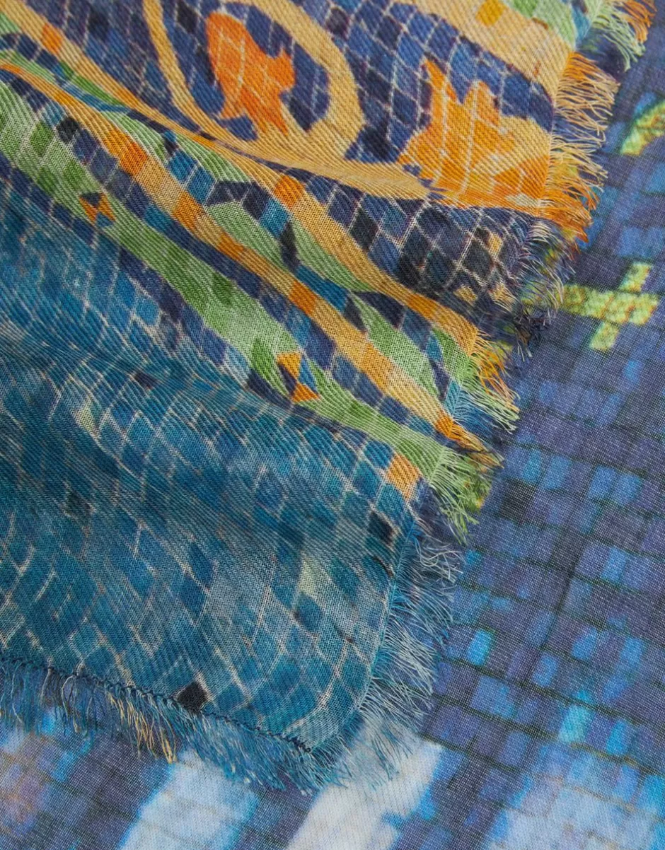 Women Faliero Sarti Women's Scarves<Printed Stole In Collaboration With Massimo Listri | New Hearst Castle
