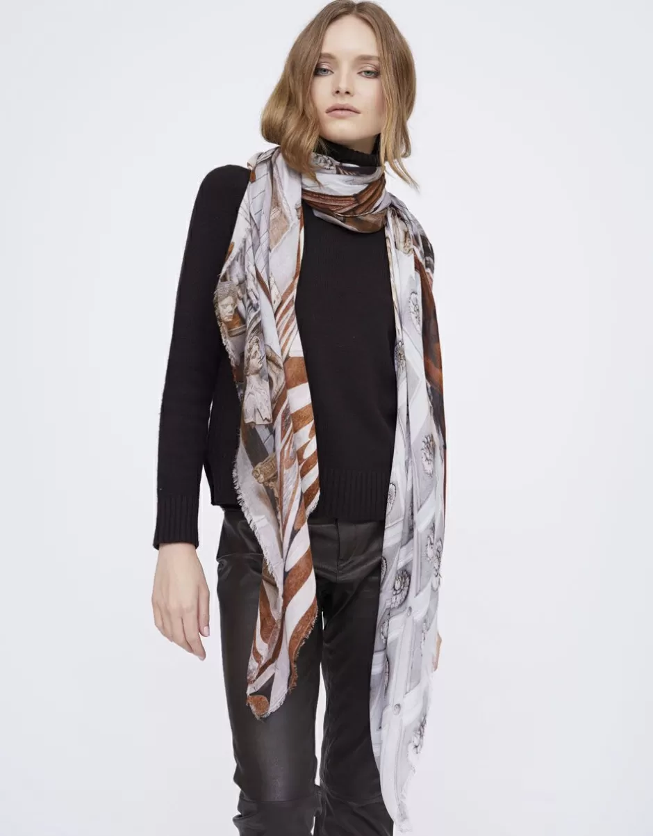 Women Faliero Sarti Women's Scarves<Printed Stole In Collaboration With Massimo Listri | Palazzo Grimani Venezia