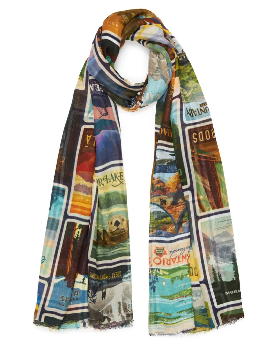 Men Faliero Sarti Men's Scarves<Printed Stole In Modal And Silk | Pictures