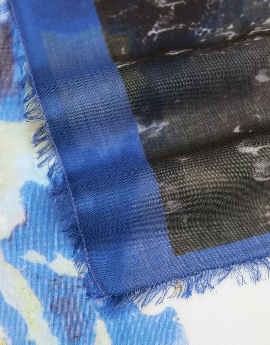 Men Faliero Sarti Men's Scarves<Printed Stole In Silk Blend | Space