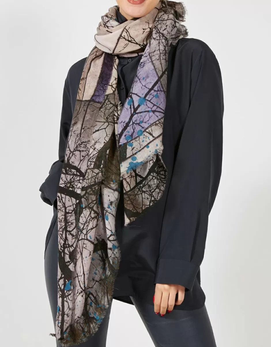 Women Faliero Sarti Women's Scarves<Printed Stole In Wool And Cashmere | Branch