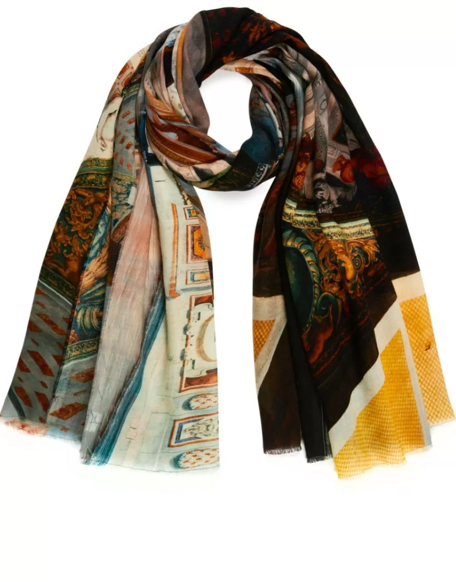 Women Faliero Sarti Women's Scarves<Pure Wool Printed Scarf | Museo Degli Argenti