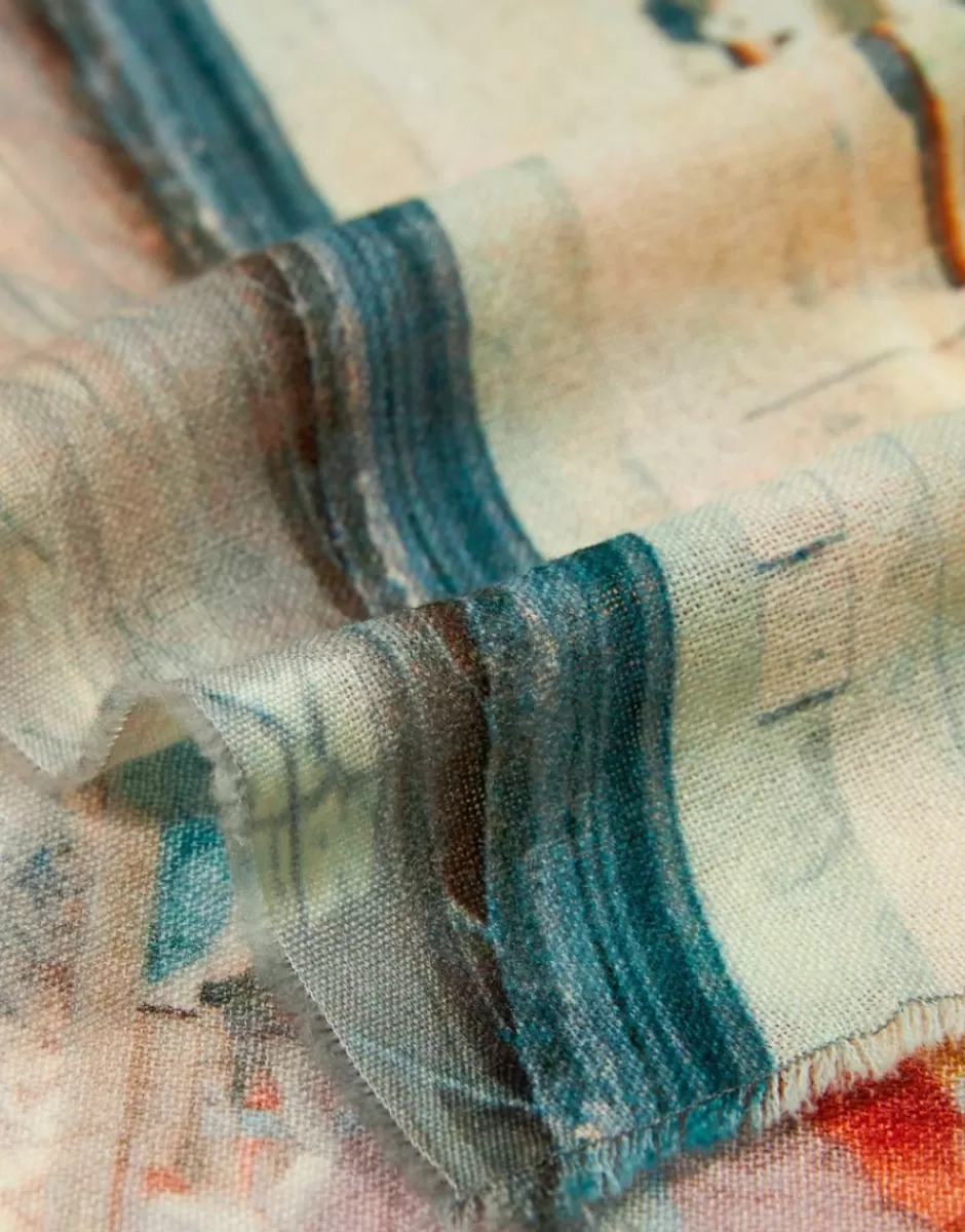 Women Faliero Sarti Women's Scarves<Pure Wool Printed Scarf | Museo Degli Argenti