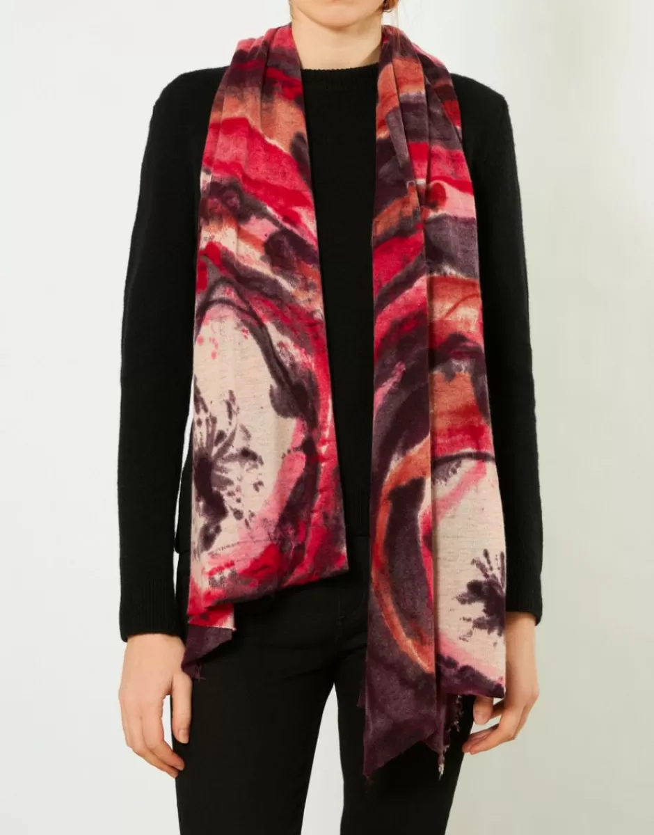 Women Faliero Sarti Women's Scarves<Recycled Cashmere Blend Handpainted Scarf | Ciclone