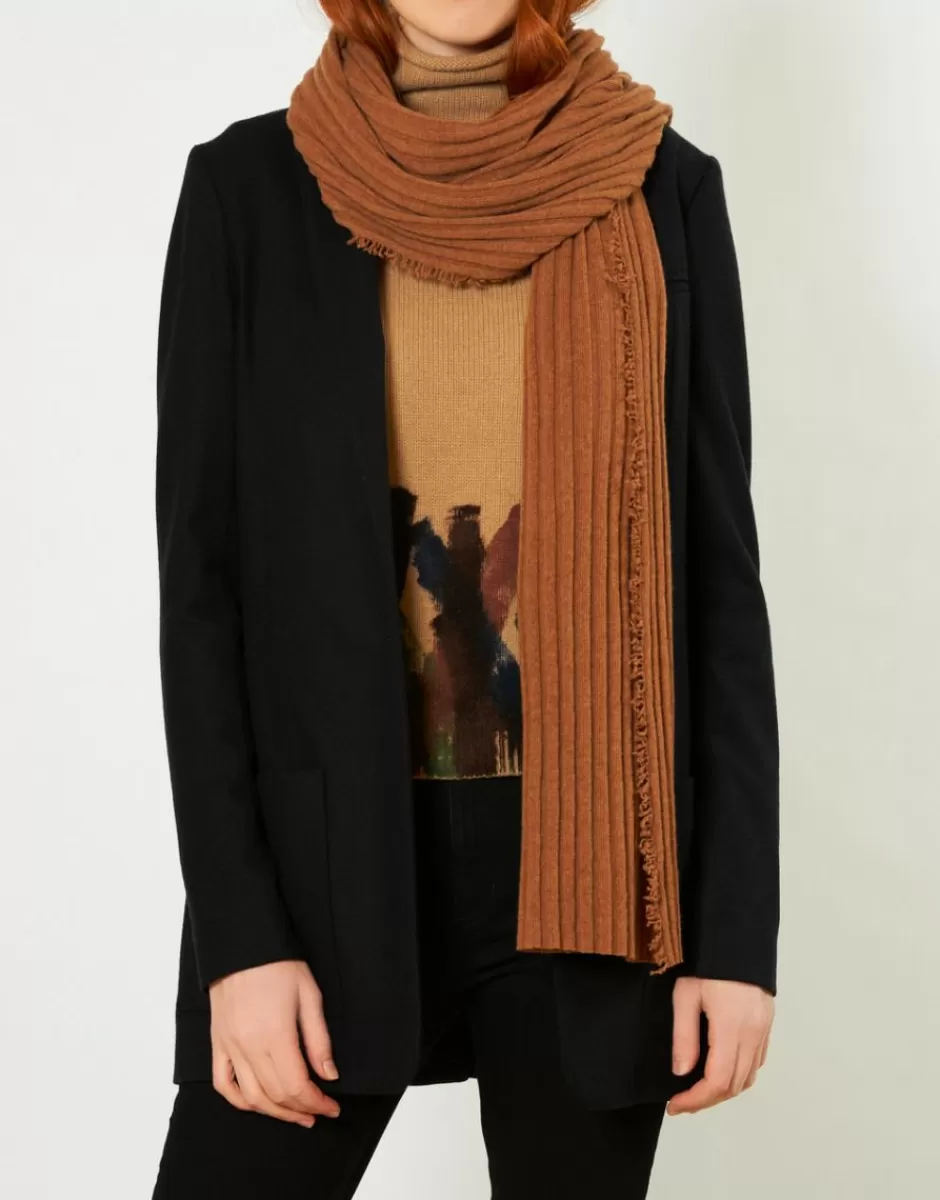 Women Faliero Sarti Women's Scarves<Ribbed Recycled Cashmere And Virgin Wool Scarf | Takhi