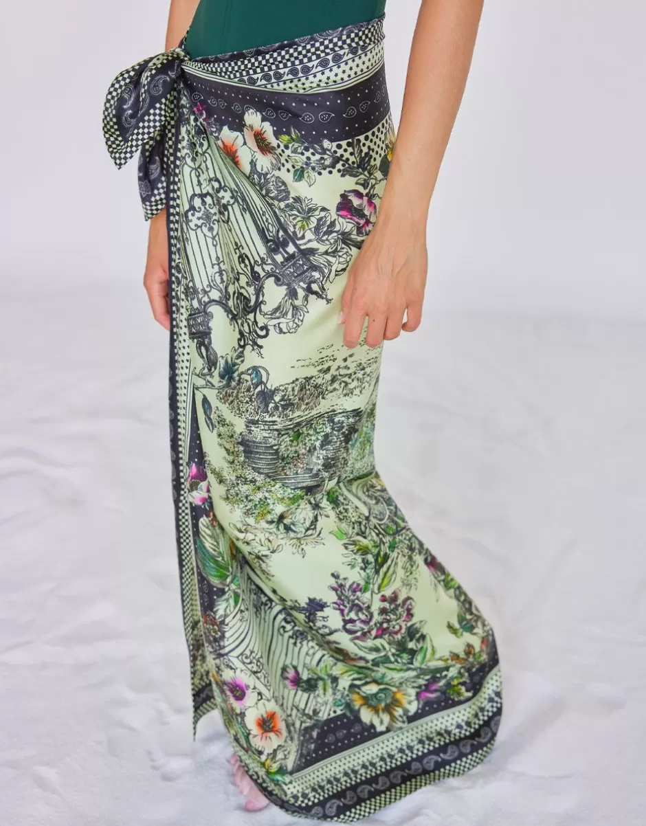 Women Faliero Sarti Women's Clothing<Sarong With Floral Print | Giardinella Pareo