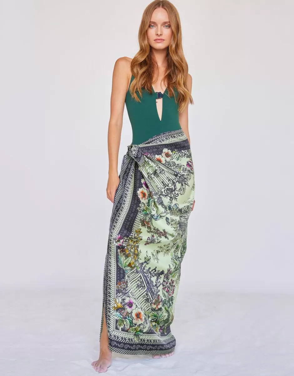 Women Faliero Sarti Women's Clothing<Sarong With Floral Print | Giardinella Pareo