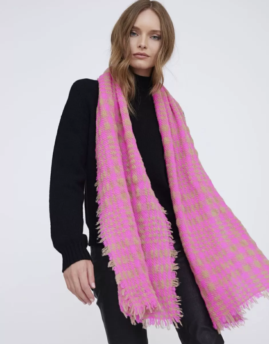 Women Faliero Sarti Women's Scarves<Scarf In Wool, Cashmere And Silk With Checked Print | Matilde