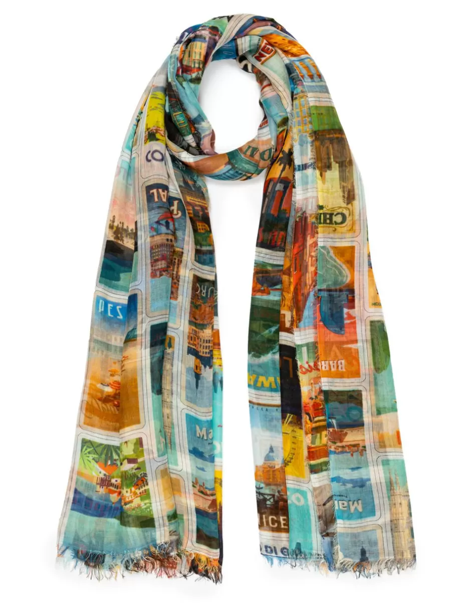 Men Faliero Sarti Men's Scarves<Scarf With Print | Posters