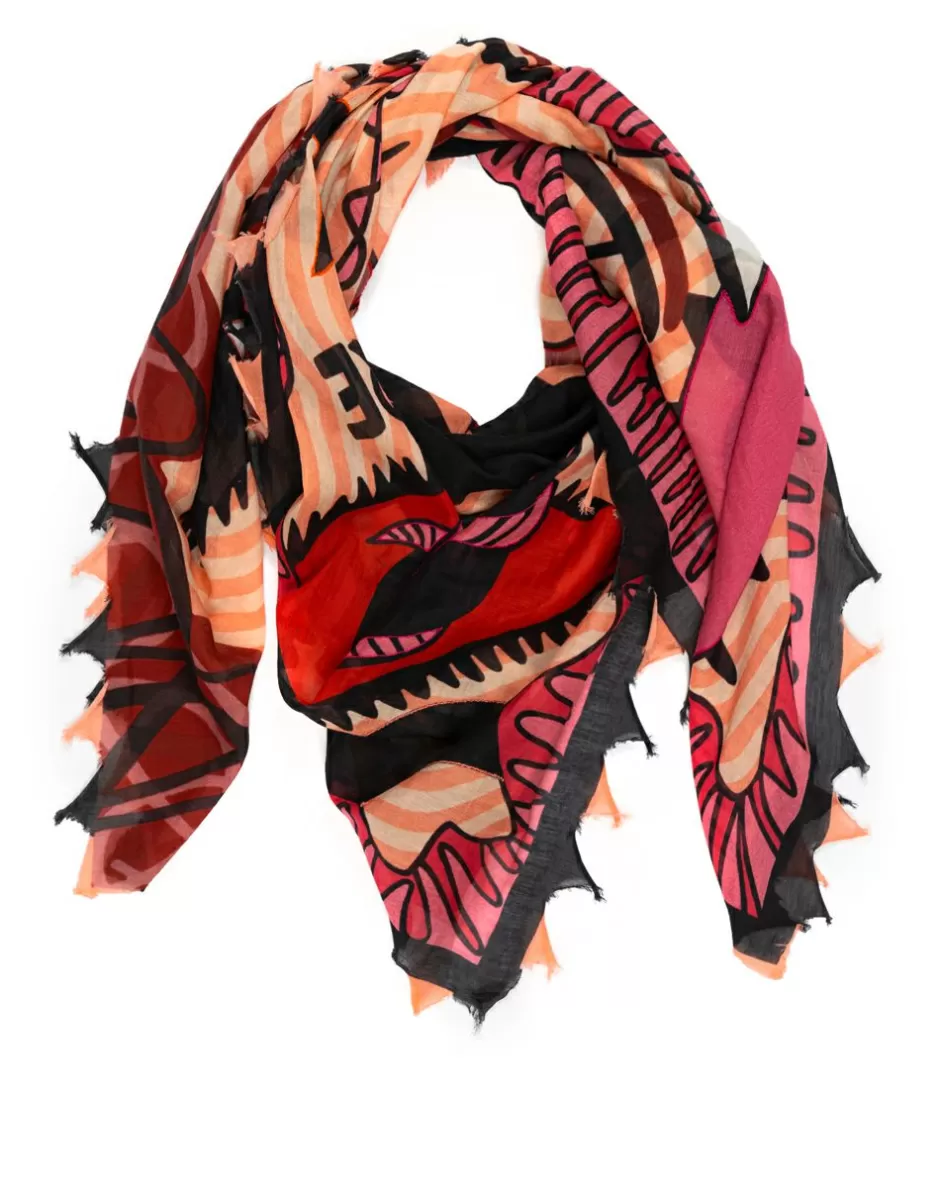 Women Faliero Sarti Women's Scarves<Scarf With Vgo Print | Occhiolino